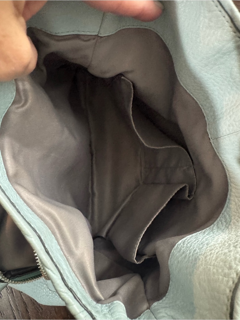 Coach Pebbled Leather Hobo Bag in Light Blue - Picture 14 of 15